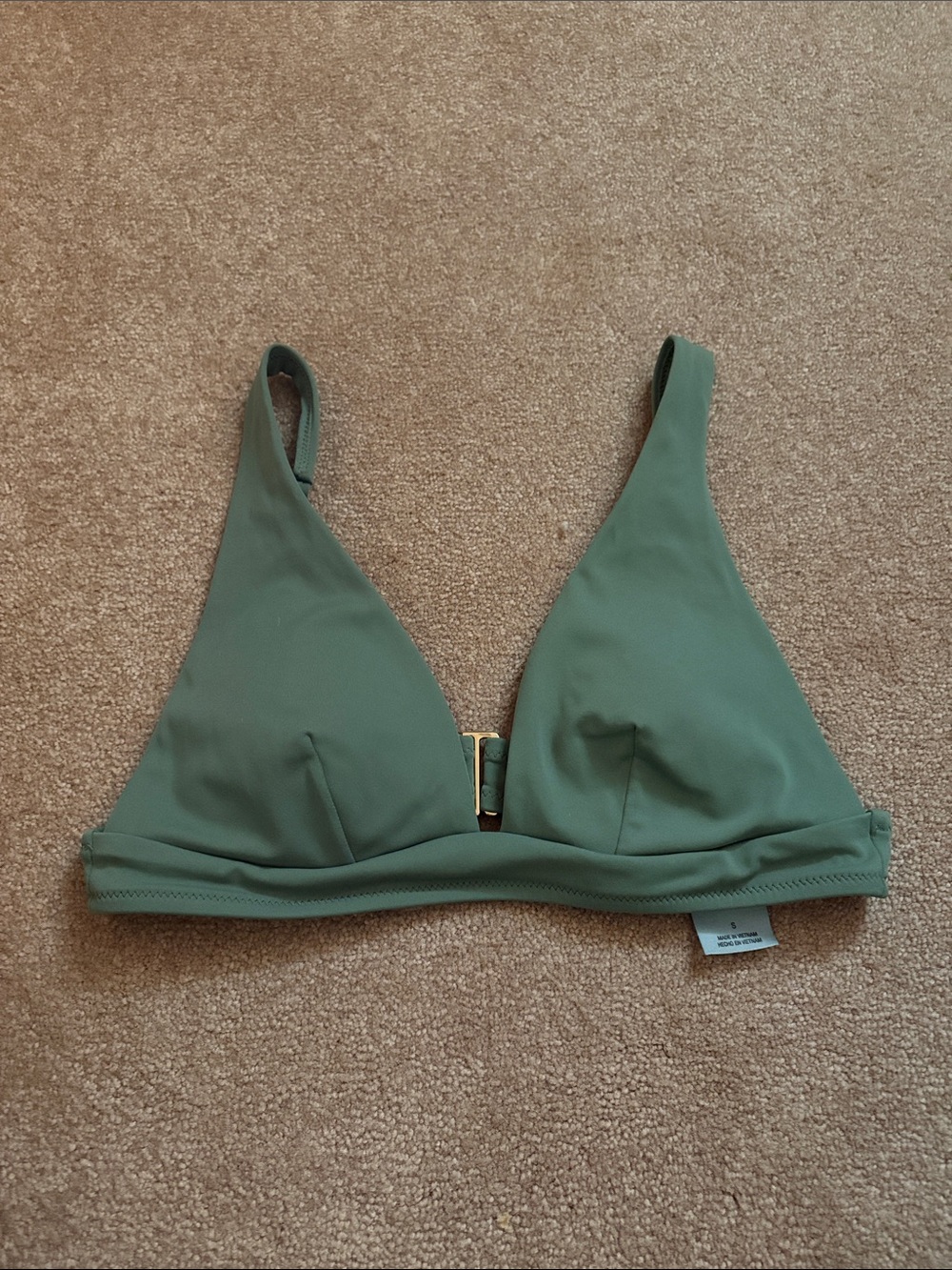 Women’s Olive Green Triangle Bikini Top